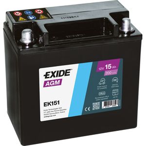 Exide EK151 AGM Auxiliary Car Battery